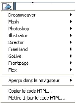 ADOBE FIREWORKS CS3 - Bouton Exportation rapide - 1