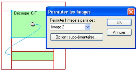 ADOBE FIREWORKS CS3 - Pour affecter un survol séparé à une image sélectionnée : - 1