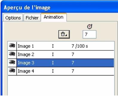 ADOBE FIREWORKS CS3 - Pour définiir les paramètres d'animation à l'aide de la fenêtre Aperçu de l'image : - 1