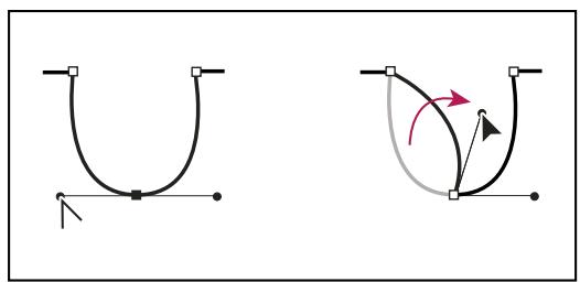 ADOBE ILLUSTRATOR CS3 - Conversion précise d'un point d'ancrage à l'aide de l'outil Conversion de point directeur - 3