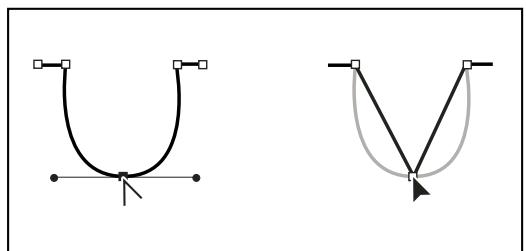 ADOBE ILLUSTRATOR CS3 - Conversion précise d'un point d'ancrage à l'aide de l'outil Conversion de point directeur - 2