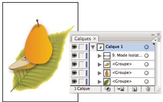 ADOBE ILLUSTRATOR CS3 - Isolation des groupes et sous-calques - 1