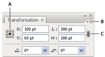 ADOBE ILLUSTRATOR CS3 - Présentation du panneau Transformation - 1