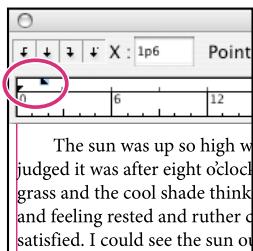 ADOBE ILLUSTRATOR CS3 - Définition d'un retrait à l'aide du panneau Tabulations - 1