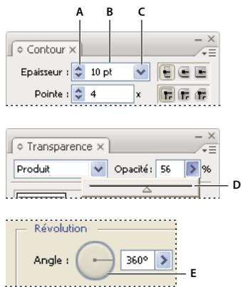 ADOBE ILLUSTRATOR CS3 - Saisie d'une valeur dans un panneau ou dans une boîte de dialogue - 1