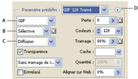 ADOBE ILLUSTRATOR CS3 - Options d'optimisation des formats GIF et PNG-8 - 1