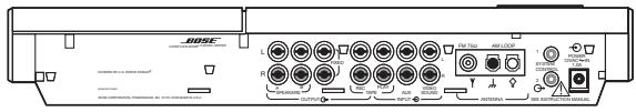 BOSE ENCEINTES AMPLIFIEES ACOUSTIMASS 5 IV - Identification de systèmes avec l'unité centrale modèle 5 - 1
