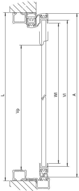 CAME PROFILES S20 - DETERMINAZIONE DELLE LARGHEZZE 1 ANTA MOBILE - 1