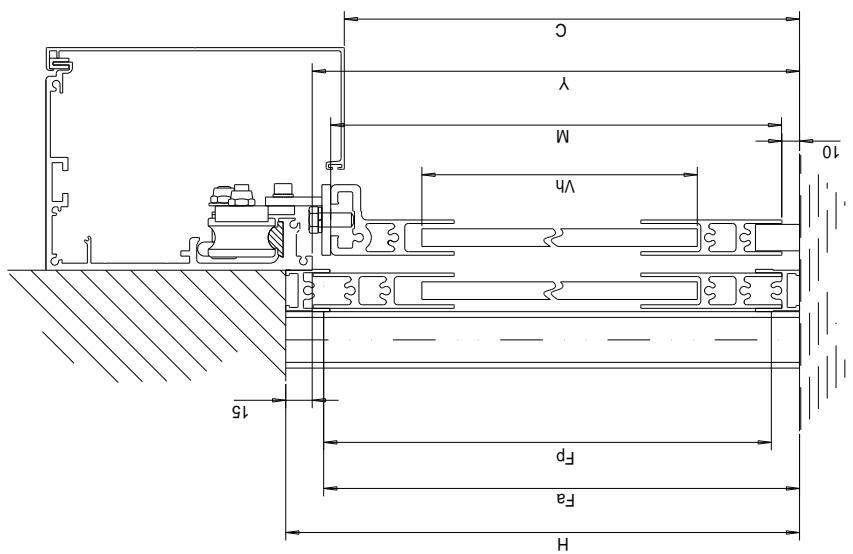 CAME PROFILES S20 - SISTEMA A DUE ANTE MOBILI PIU' FISSE CON TELAIO A MURO E PORTAFOTOCELLULE MAL204   COPRIPROFILEO 001LC00 - 2