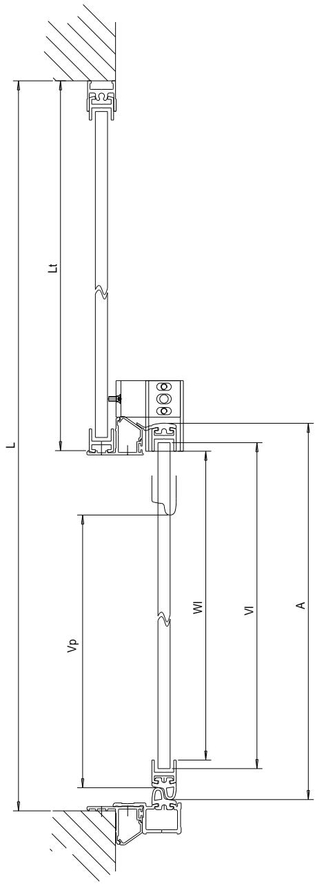 CAME PROFILES S20 - SISTEMA AD UN'ANTA MOBILE PIU' FISSA CON PORTAFOTOCELLULE MAL790   COPRIPROFILE 001LD00 - 5