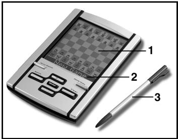 SAITEK TOUCHSCREEN TRAVEL CHESS - KEYS AND FEATURES - 1