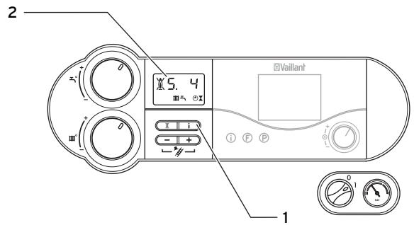 VAILLANT ATMO TEC PLUS - Affichage d'etat (pour les travaux de maintenance et de réparation par l'infallateur) - 1