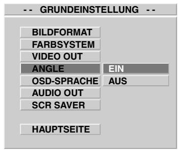 CLATRONIC DVD 534 HC - Ein- bzw. Ausschalten der Kamerawinkel-Info: - 2