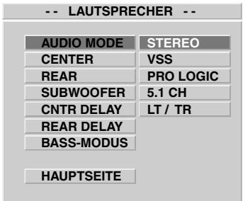 CLATRONIC DVD 534 HC - Einstellen des Audio-Modus - 2