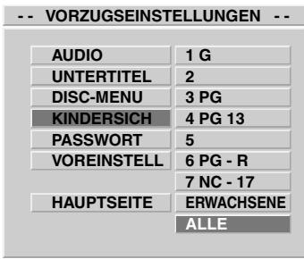 CLATRONIC DVD 534 HC - SETUP MENU VORZUGSEINSTELL. KINDERSICH - 1