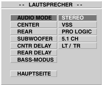CLATRONIC DVD 534 HC - Az audio-modus beállítása - 2