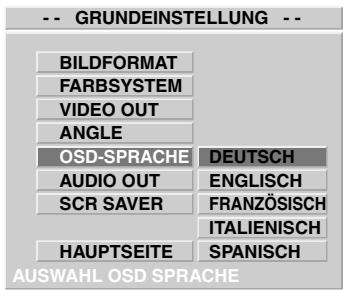 CLATRONIC DVD 534 HC - A menünyel beállításá (OSD SPRACHE): - 3