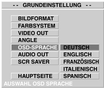 CLATRONIC DVD 534 HC - Einstellen der Menüsprache (OSD SPRACHE): - 3