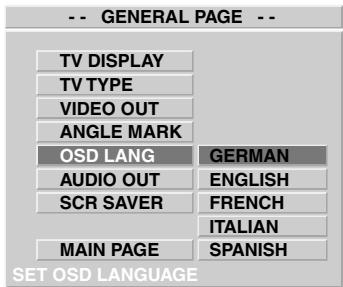 CLATRONIC DVD 534 HC - Setting the menu language (OSD SPRACHE): - 3