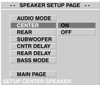 CLATRONIC DVD 534 HC - Turning on or off individual sound channels: - 3