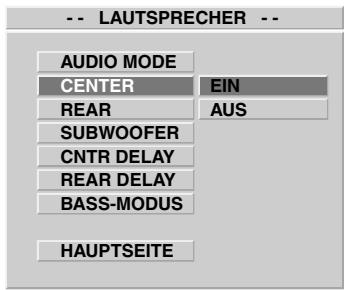 CLATRONIC DVD 534 HC - Ein- bzw. Abschalten einzeln Tonkanäle: - 3