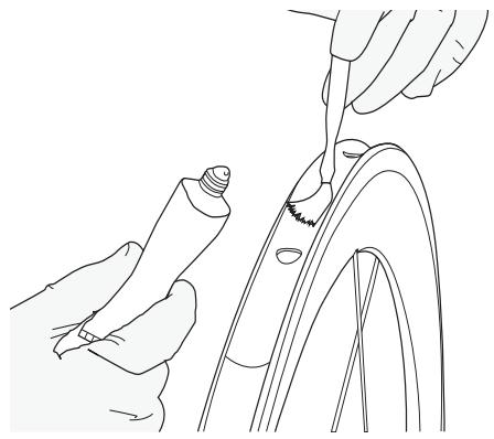 BONTRAGER TUBULAR WHEEL - Application de la seconde couche de colle - 1