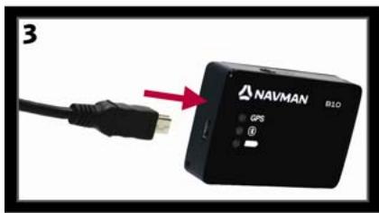 NAVMAN B10 - Au moyen de l'adaptateur 12V pour vehicule - 3