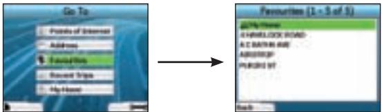 NAVMAN ICN 320 - Navigating to a Favourite - 1