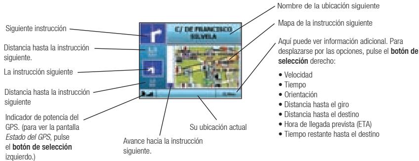 NAVMAN ICN 320 - Pantalla Siguente instruccion - 1