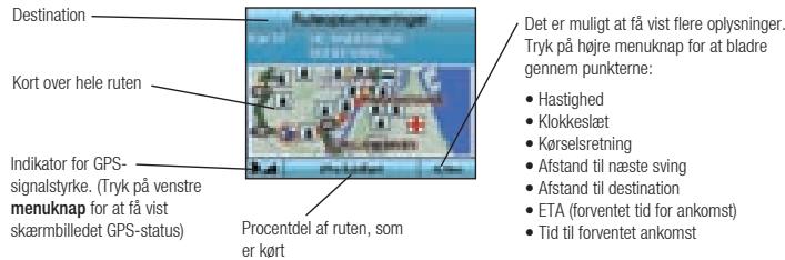 NAVMAN ICN 320 - Skaermbilledet Ruleoversigt - 1