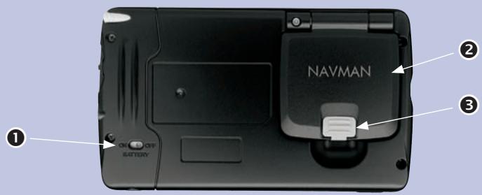 NAVMAN ICN 510 - Éléments au dos de l'appareil - 1