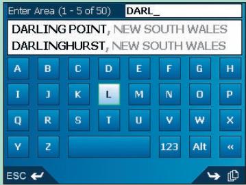 NAVMAN ICN 510 - Quatrième étape : Trouver la ville correspondant à votre point de destination - 1