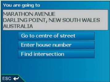 NAVMAN ICN 510 - Cinquième étape : Trouver la rue qui correspond à votre point de destination - 2