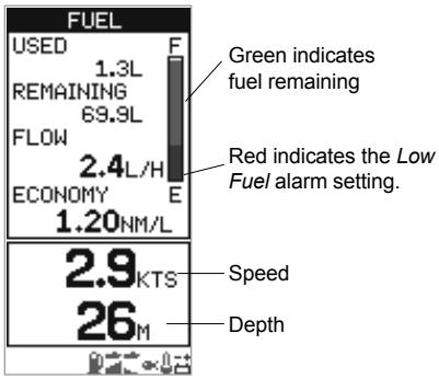 NAVMAN FISH450 TRICOLOR - Fuel screen - 1
