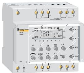 MERLIN GERIN INTERRUPTEUR HORAIRE PROGRAMMABLE IHP 3C-REF 15350 - IHP 3C - 4C interrupteur horaire programmable - 1