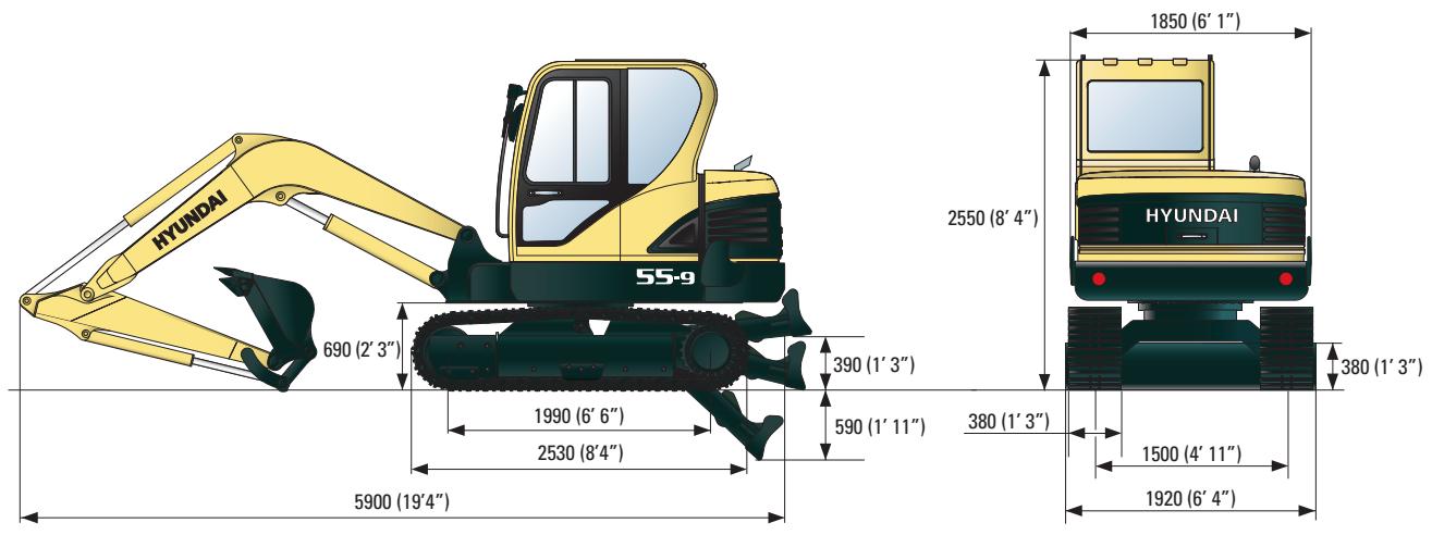 HYUNDAI R55-9 - Capacités de levage - 2