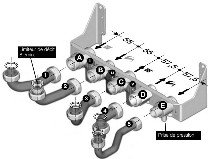 BULEX THEMATEK C24-E - La plaque de raccordement est équipée de : - 1