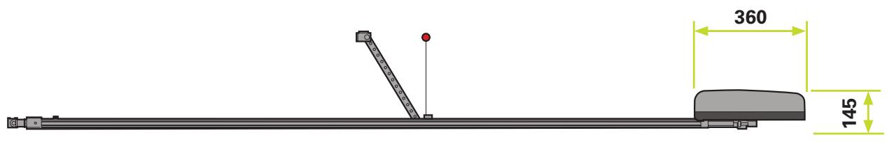 ADYX PROTON - Dimensions d'encombrement de l'opérateur - 1