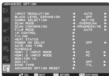 MITSUBISHI LDT461V - Menu principal - 1