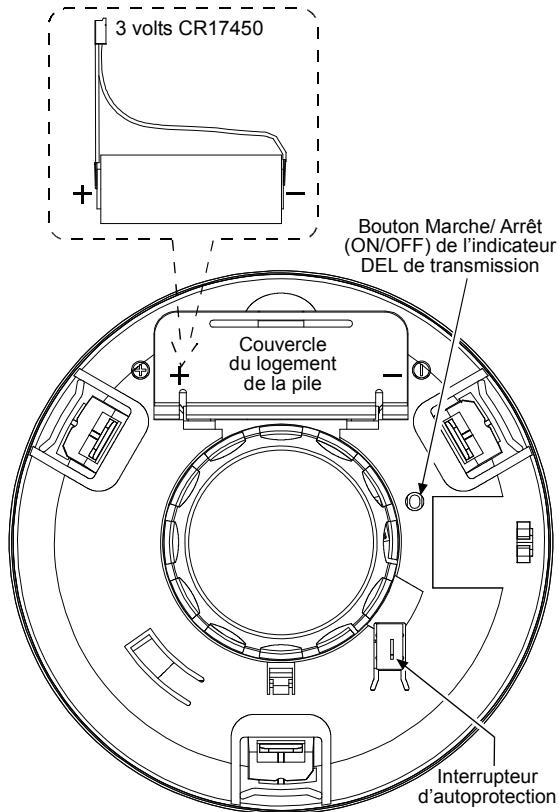 VISONIC MCT-427 - Branchement de la pile et test initial - 2