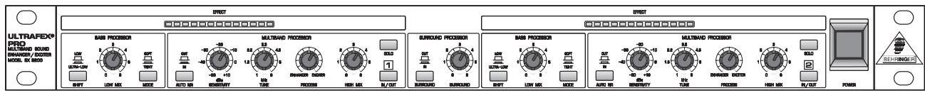 BEHRINGER EX3200 - COMMANDES ET CONNEXIONS - 1