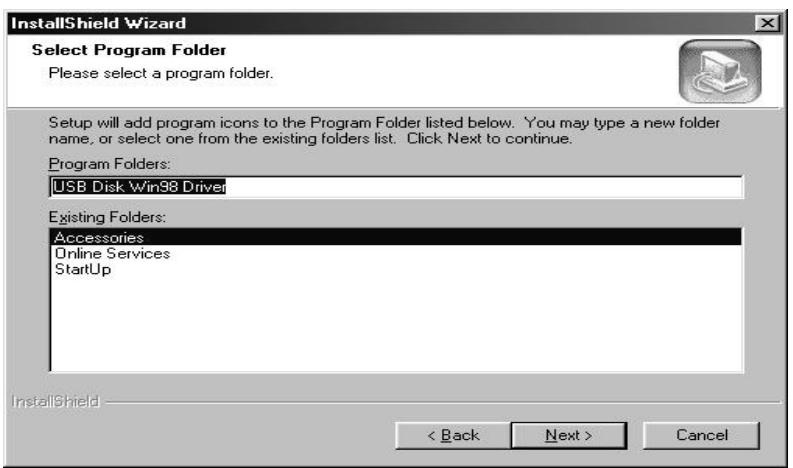 STOREX OWNZIC GV25 - Installation du pilote windows 98 - 5
