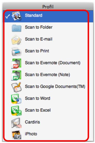 FUJITSU SCANSNAP S1100 DELUXE, SCANSNAP S1100I - Sélectionnez un profil. - 2