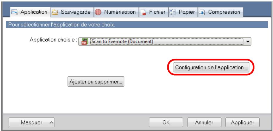 FUJITSU SCANSNAP S1100 DELUXE, SCANSNAP S1100I - Modifiez les paramètres de Scan to Evernote (Document). (Ou rendez-vous à l'objet 4.) - 1