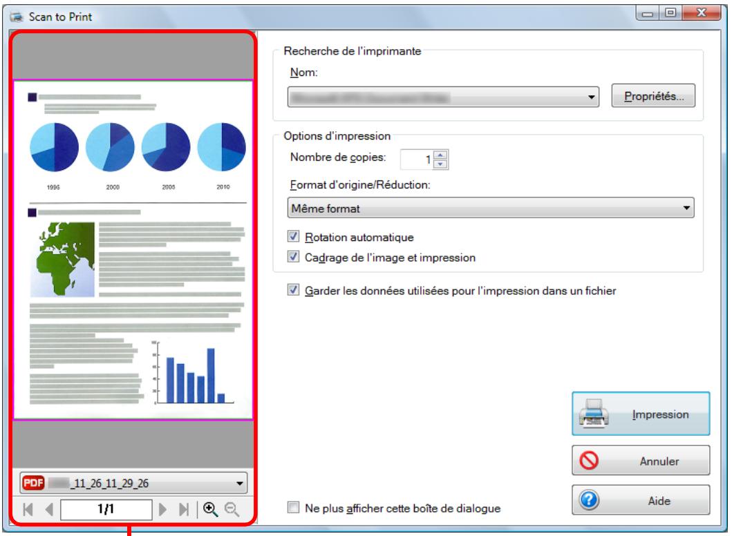 FUJITSU SCANSNAP S1100 DELUXE, SCANSNAP S1100I - Confirmez l'image numérique dans le volet de prévisualisation. - 1