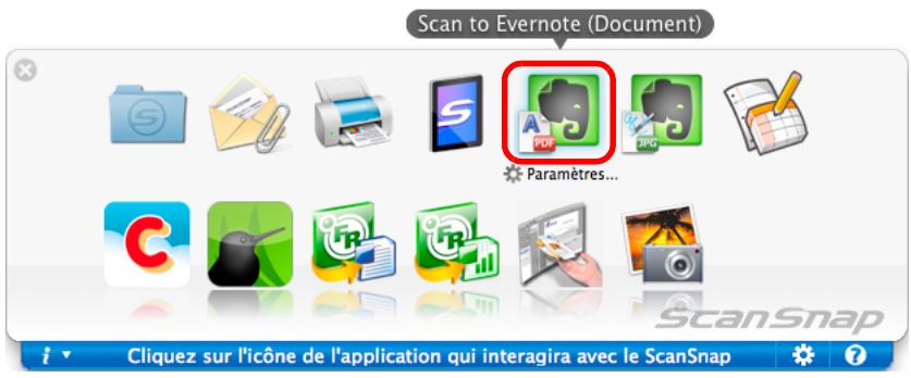 FUJITSU SCANSNAP S1100 DELUXE, SCANSNAP S1100I - Modifiez les paramètres de Scan to Evernote (Document). (Ou rendez-vous à l'objet 5.) - 3