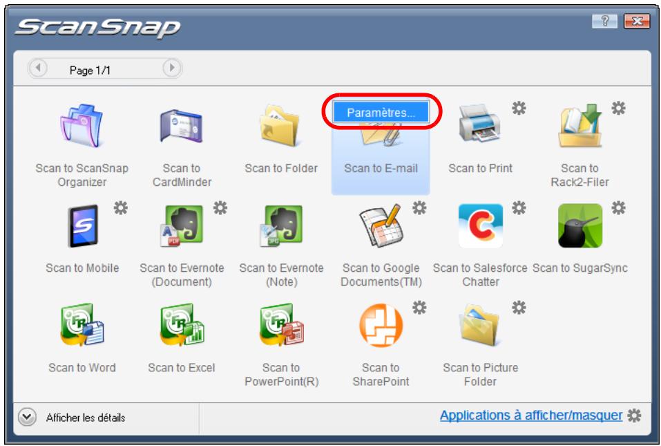 FUJITSU SCANSNAP S1100 DELUXE, SCANSNAP S1100I - Modifiez les paramètres de Scan to E-mail. (Ou rendez-vous à l' étape 5.) - 1