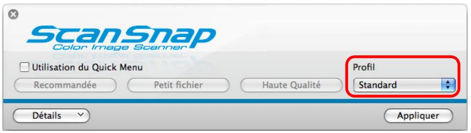 FUJITSU SCANSNAP S1100 DELUXE, SCANSNAP S1100I - Sélectionnez un profil. - 1