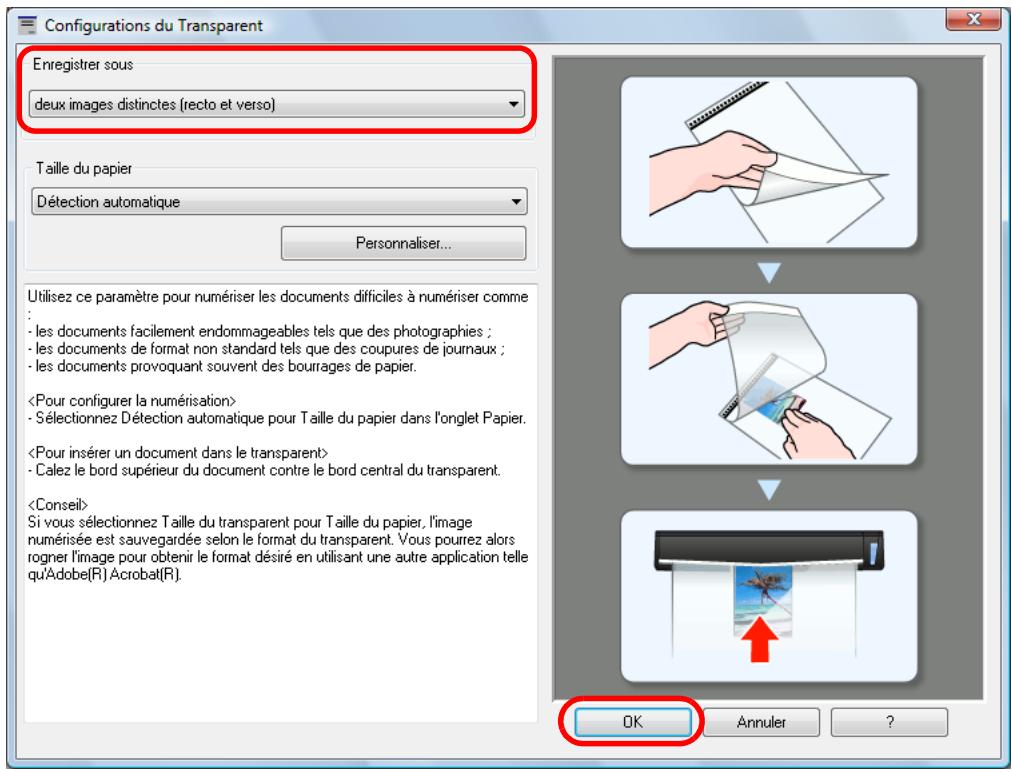 FUJITSU SCANSNAP S1100 DELUXE, SCANSNAP S1100I - Sélectionnez deux images distinctes (recto et verso) dans Sauvegardes sous. - 1