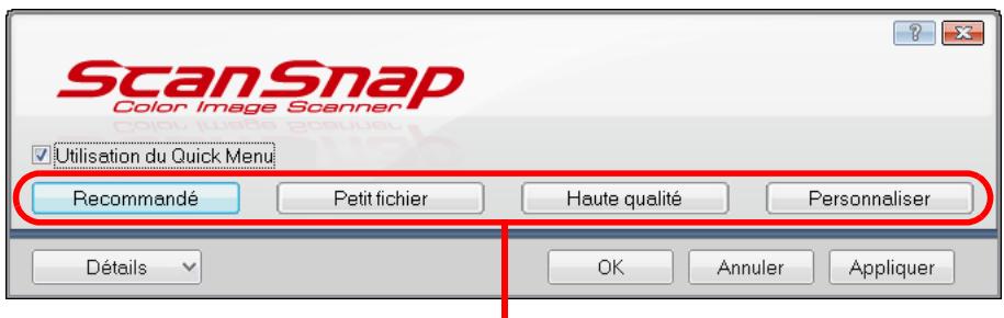 FUJITSU SCANSNAP S1100 DELUXE, SCANSNAP S1100I - Cliquez sur le bouton d'un profil. - 1